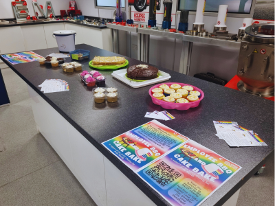 rainbow cake sale for local chairty SAYiT